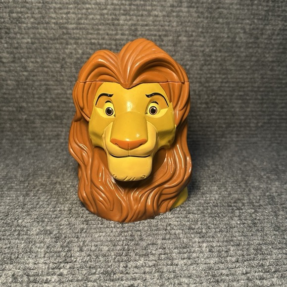 Lion King Simba‎ RINGLING BROS Souvenir Mug Cup w/ Lid Plastic EUC - Picture 1 of 7